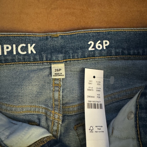 J Crew Toothpick Jean - Medium Wash, Unfinished Hem - Picture 2 of 2